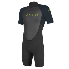 O'Neill Youth Reactor II 2mm Short Sleeve Back Zip Spring Wetsuit Black/Aqua / Age 3-4-Black/Aqua / Age 5-6-Black/Aqua / Age 7-8-Black/Aqua / Age 9-10-Black/Aqua / Age 11-12 #- 53 Degrees North 