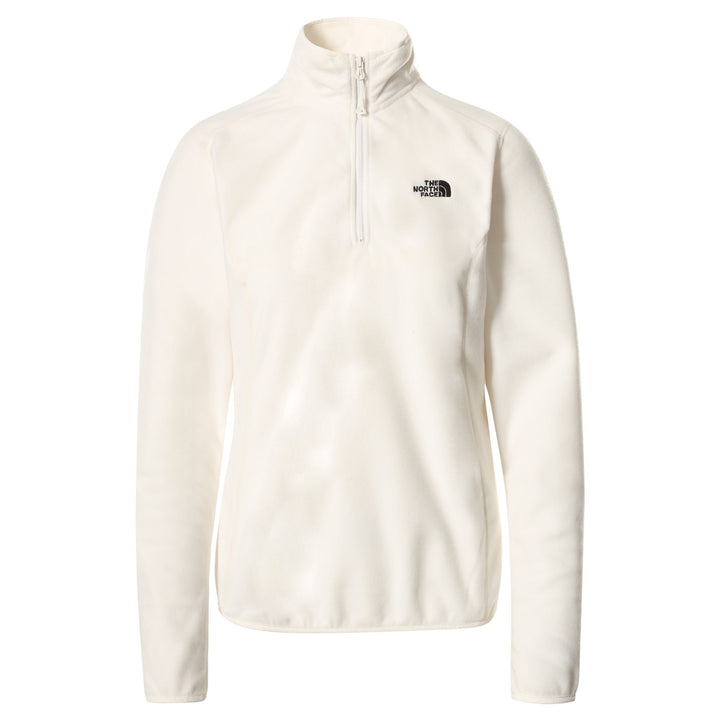 The North Face Women's 100 Glacier 1/4 Zip #color_summit-navy-lupine-pink-moss-gardenia-white