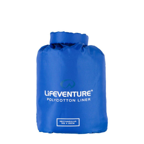 Lifeventure Poly Cotton Sleeping Bag Liner Navy / Rectangular #- 53 Degrees North 