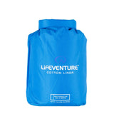 Lifeventure Cotton Sleeping Bag Liner Blue / Mummy-Blue / Rectangular #- 53 Degrees North 