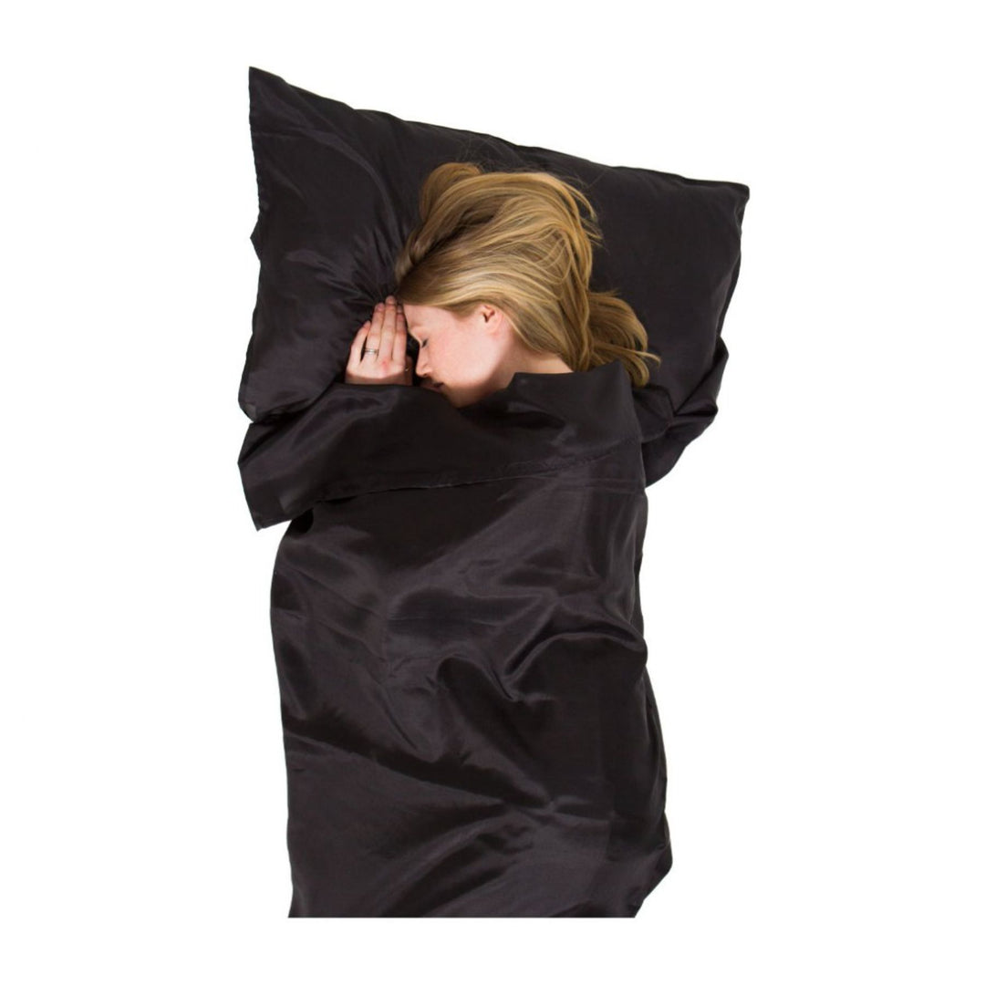 Lifeventure Silk Ultimate Sleeping Bag Liner, Mummy #color_black