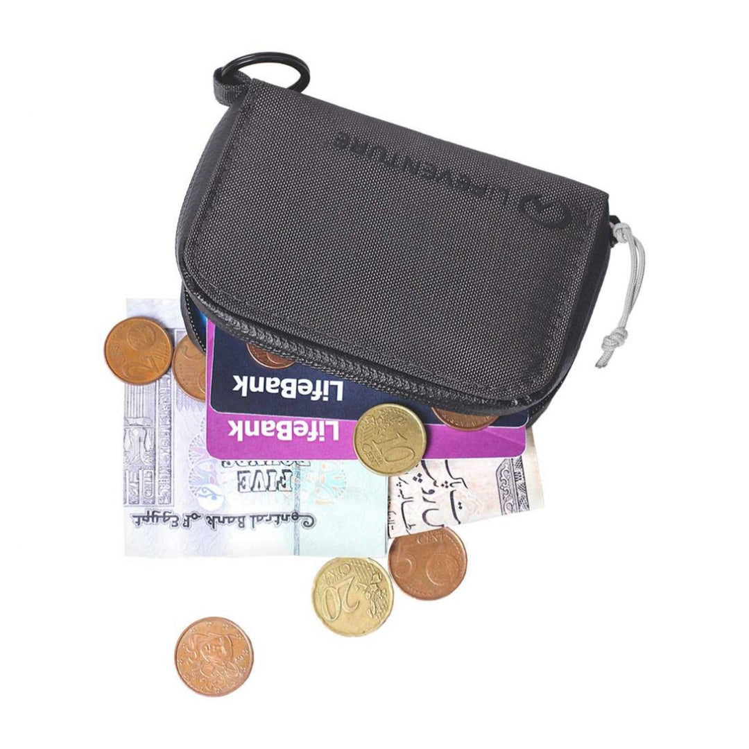 Lifeventure RFiD Coin Wallet, Recycled #color_grey