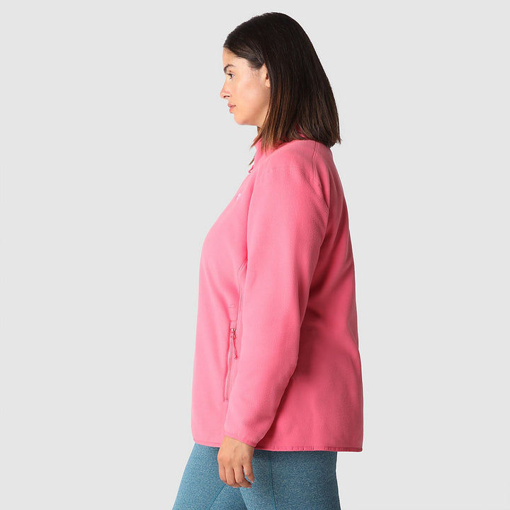 The North Face Women's Plus 100 Glacier Full Zip #color_cosmo-pink