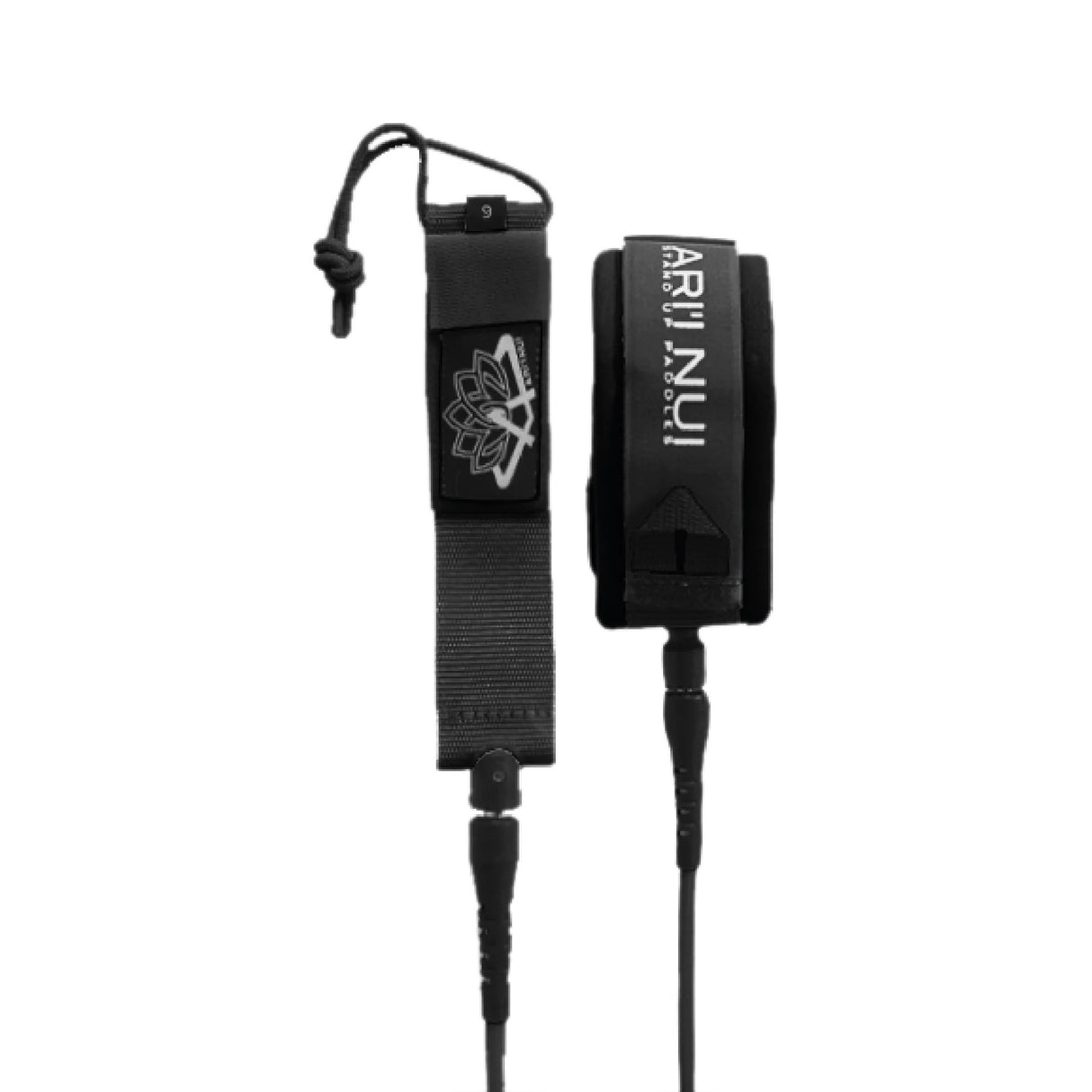 Ari'i Nui Coiled Knee Leash - 9mm Black - 53 Degrees North 