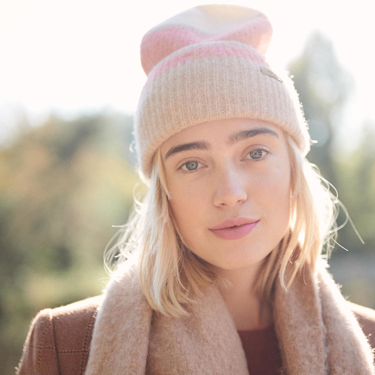 Barts Women's Premium Ounaa Beanie Heather Grey-Orchid - 53 Degrees North 