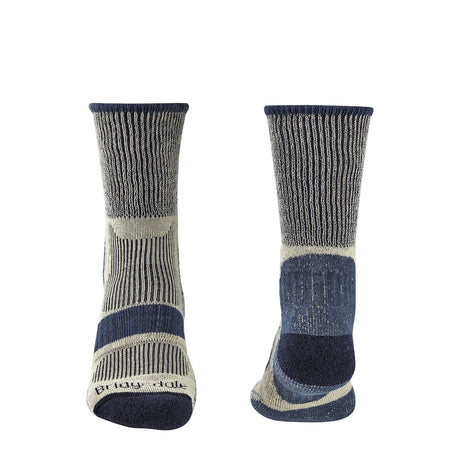 Bridgedale Men's Hike Lightweight Cotton Cool Comfort Boot Socks Indigo / Medium-Indigo / Large-Indigo / X-Large - 53 Degrees North 