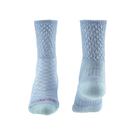 Bridgedale Women's Hike Lightweight Merino Comfort Hiking Socks Powder Blue / Small-Powder Blue / Medium-Powder Blue / Large - 53 Degrees North 