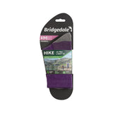 Bridgedale Women's Ultra Light Merino Performance 3/4 Cew Socks Aubergine / Small-Aubergine / Medium-Aubergine / Large - 53 Degrees North 