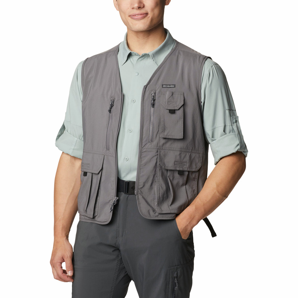 Columbia Men's Silver Ridge Utility Vest City Grey / Small-City Grey / Medium-City Grey / Large-City Grey / X-Large-City Grey / XX-Large - 53 Degrees North 