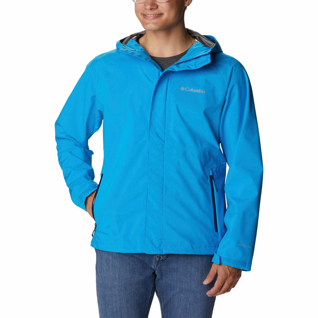 Columbia Mens Earth Explorer Shell #color_compass-blue-collegiate-navy-zips