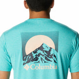 Columbia Men's Tech Trail Graphic T-Shirt Jet Stream Heather/Palmscape Tonal Graphic / Small-Jet Stream Heather/Palmscape Tonal Graphic / Medium-Jet Stream Heather/Palmscape Tonal Graphic / Large-Jet Stream Heather/Palmscape Tonal Graphic / X-Large-Jet Stream Heather/Palmscape Tonal Graphic / XX-Large #- 53 Degrees North 