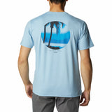 Columbia Men's Tech Trail Graphic T-Shirt Jet Stream Heather/Palmscape Tonal Graphic / Small-Jet Stream Heather/Palmscape Tonal Graphic / Medium-Jet Stream Heather/Palmscape Tonal Graphic / Large-Jet Stream Heather/Palmscape Tonal Graphic / X-Large-Jet Stream Heather/Palmscape Tonal Graphic / XX-Large #- 53 Degrees North 