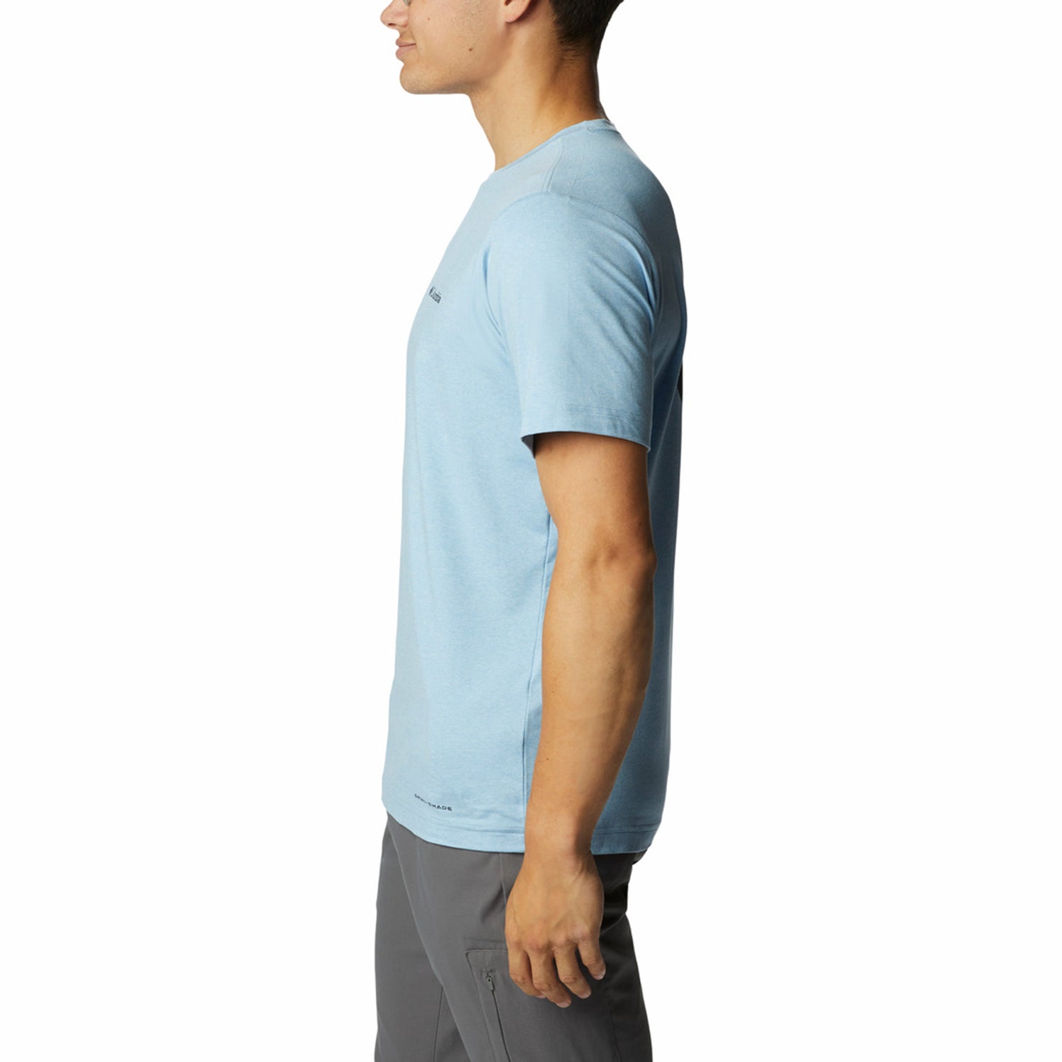 Columbia Men's Tech Trail Graphic T-Shirt Jet Stream Heather/Palmscape Tonal Graphic / Small-Jet Stream Heather/Palmscape Tonal Graphic / Medium-Jet Stream Heather/Palmscape Tonal Graphic / Large-Jet Stream Heather/Palmscape Tonal Graphic / X-Large-Jet Stream Heather/Palmscape Tonal Graphic / XX-Large #- 53 Degrees North 