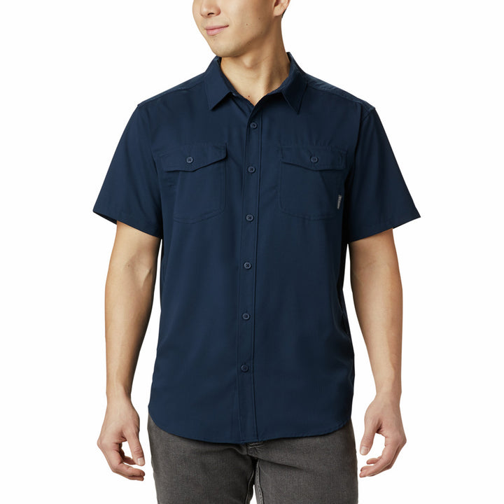 Columbia Mens Utilizer II Solid Short Sleeve Shirt #color_collegiate-navy