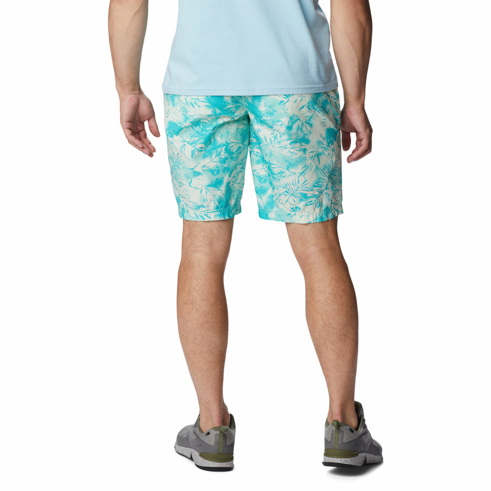 Columbia Mens Washed Out Printed Short 8 Inch #color_ice-green-sketchy-paradise
