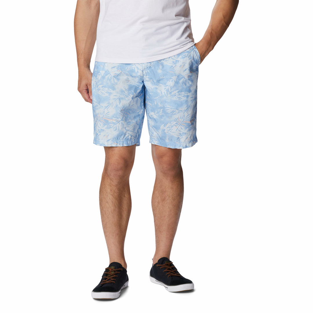 Columbia Mens Washed Out Printed Short 8 Inch #color_jet-stream-sketchy-paradise