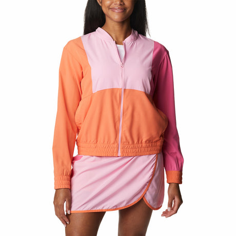 Columbia Women's Columbia Hike Full Zip Jacket Sunset Orange/Wild Rose/Wild Geranium / X-Small-Sunset Orange/Wild Rose/Wild Geranium / Small-Sunset Orange/Wild Rose/Wild Geranium / Medium-Sunset Orange/Wild Rose/Wild Geranium / Large-Sunset Orange/Wild Rose/Wild Geranium / X-Large #- 53 Degrees North 