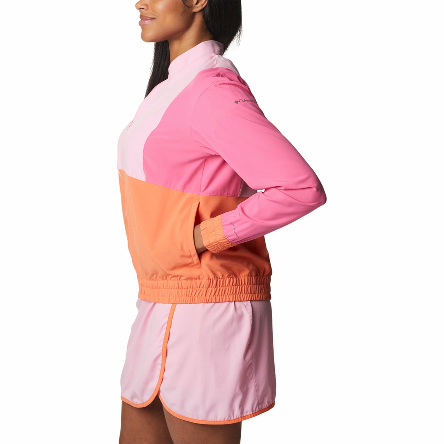 Columbia Women's Columbia Hike Full Zip Jacket Sunset Orange/Wild Rose/Wild Geranium / X-Small-Sunset Orange/Wild Rose/Wild Geranium / Small-Sunset Orange/Wild Rose/Wild Geranium / Medium-Sunset Orange/Wild Rose/Wild Geranium / Large-Sunset Orange/Wild Rose/Wild Geranium / X-Large #- 53 Degrees North 