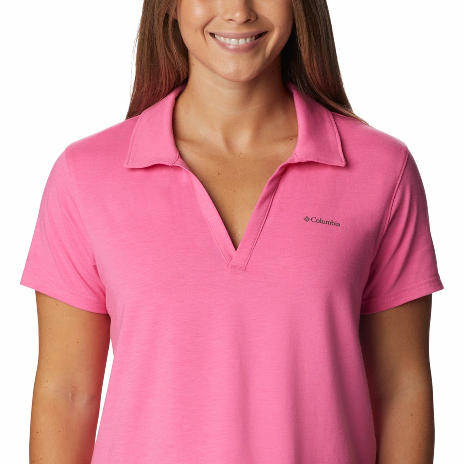 Columbia Women's Sun Trek Technical Polo Wild Geranium / X-Small-Wild Geranium / Small-Wild Geranium / Medium-Wild Geranium / Large-Wild Geranium / X-Large #- 53 Degrees North 
