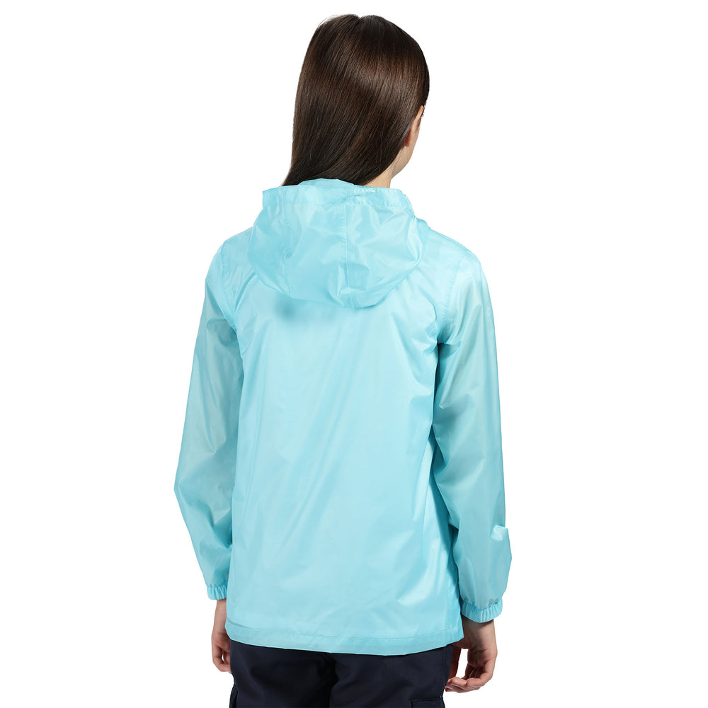 Regatta Kids' Pack It Waterproof Packaway Jacket #color_cool-aqua