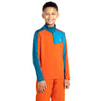 Dare 2b Kids' Formate II Core Stretch Long Sleeve Midlayer Top Gulfstream/Fjord Blue/Rusty Orange / Age 3-4-Gulfstream/Fjord Blue/Rusty Orange / Age 5-6-Gulfstream/Fjord Blue/Rusty Orange / Age 7-8-Gulfstream/Fjord Blue/Rusty Orange / Age 9-10-Gulfstream/Fjord Blue/Rusty Orange / Age 11-12 - 53 Degrees North 
