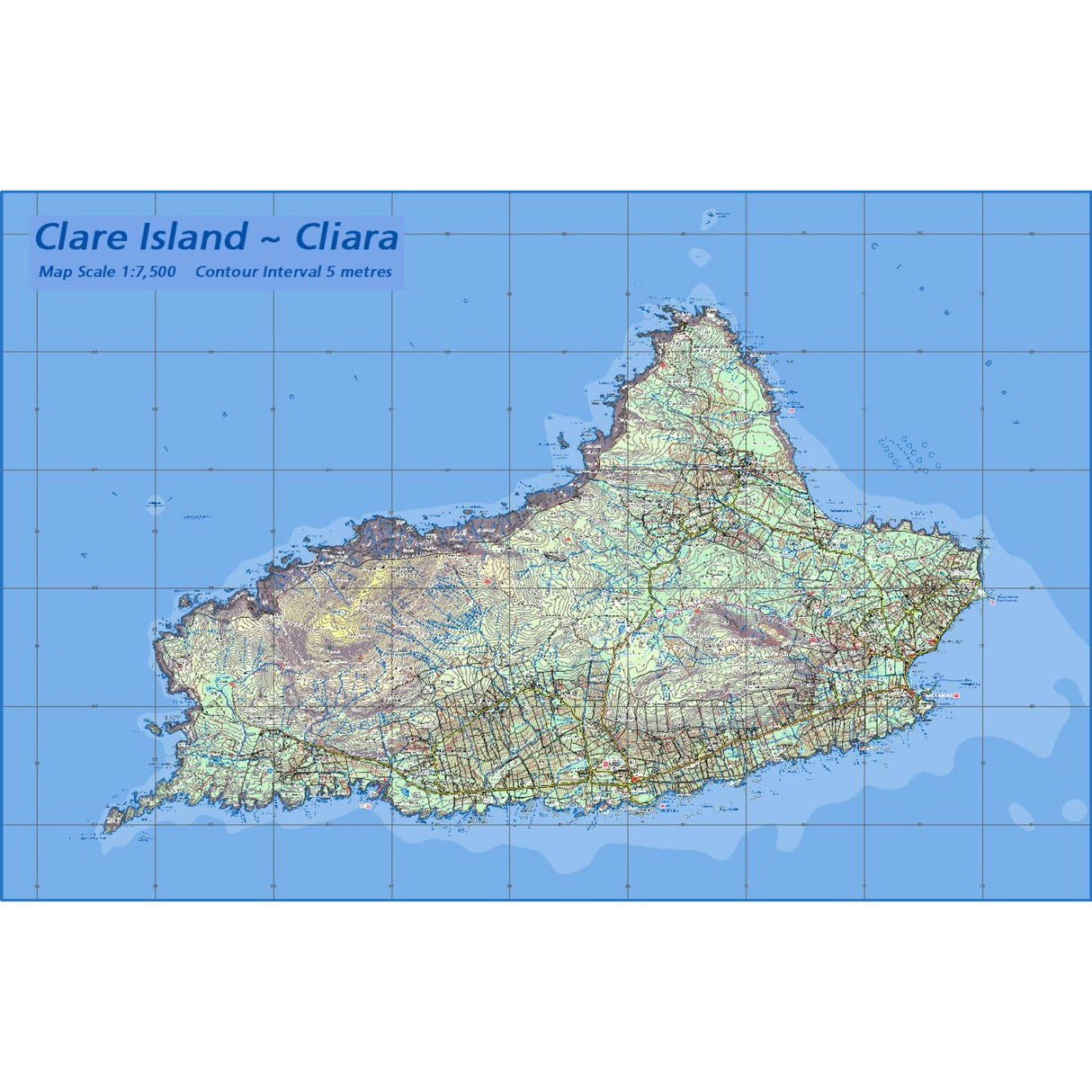 EastWest Mapping Achill & Corraun Clare Island Map Default Title - 53 Degrees North 