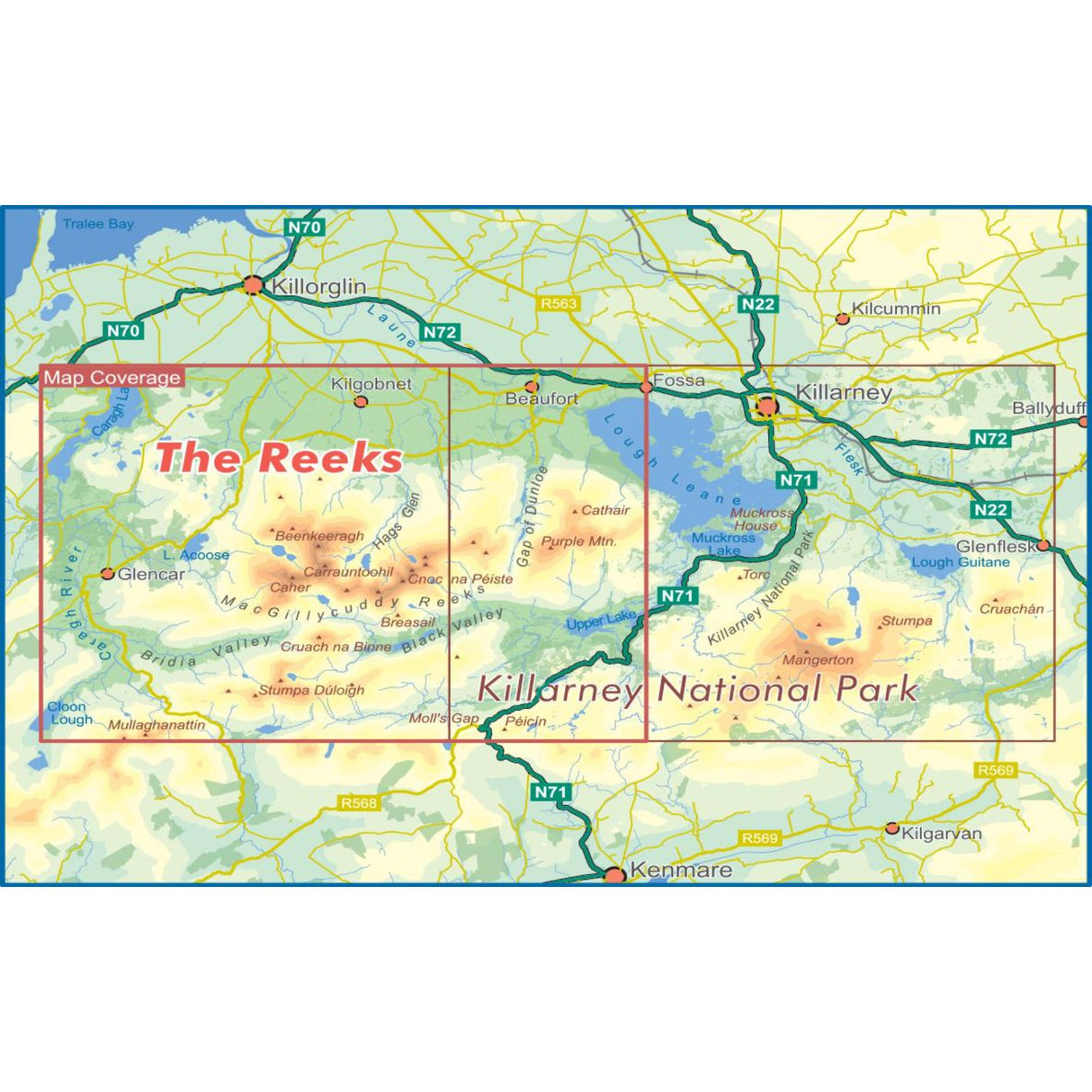 EastWest Mapping The Reeks Waterproof Map Default Title - 53 Degrees North 