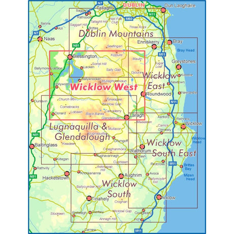 EastWest Mapping Wicklow West Waterproof Map Default Title - 53 Degrees North 