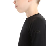 Icebreaker Kids' 200 Oasis Long Sleeve Crewe Black / Age 5-6-Black / Age 7-8-Black / Age 9-10-Black / Age 11-12-Midnight Navy / Age 5-6 - 53 Degrees North 