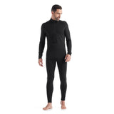 Icebreaker Men's 200 Oasis Long Sleeve Half Zip Baselayer Black / Small-Black / Medium-Black / Large-Black / X-Large-Black / XX-Large - 53 Degrees North 