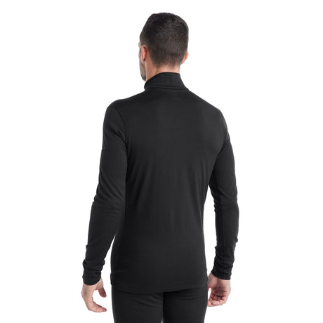 Icebreaker Men's 200 Oasis Long Sleeve Half Zip Baselayer Black / Small-Black / Medium-Black / Large-Black / X-Large-Black / XX-Large - 53 Degrees North 
