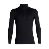 Icebreaker Men's 200 Oasis Long Sleeve Half Zip Baselayer Black / Small-Black / Medium-Black / Large-Black / X-Large-Black / XX-Large - 53 Degrees North 