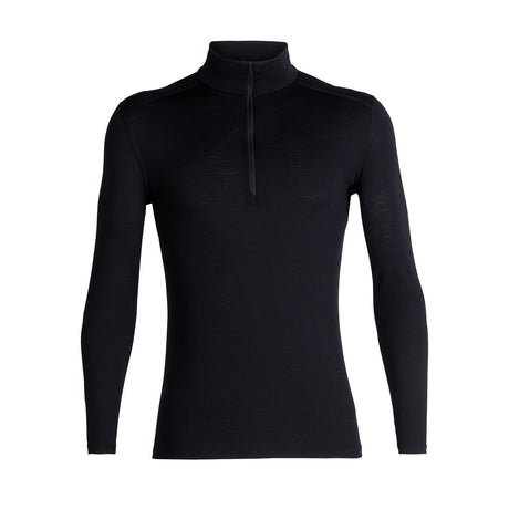 Icebreaker Men's 200 Oasis Long Sleeve Half Zip Baselayer Black / Small-Black / Medium-Black / Large-Black / X-Large-Black / XX-Large - 53 Degrees North 