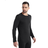 Icebreaker Men's Merino 200 Oasis Crewe Thermal Top Black / Small-Black / Medium-Black / Large-Black / X-Large-Black / XX-Large - 53 Degrees North 