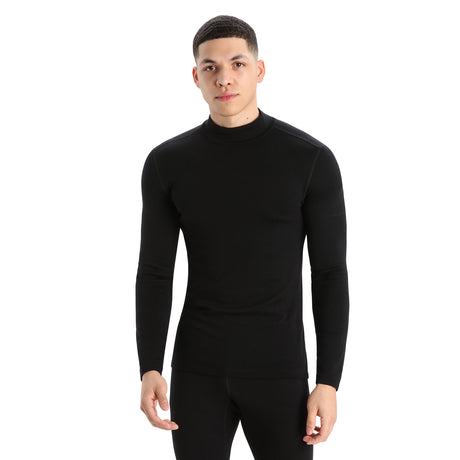 Icebreaker Men's Merino 260 Tech Long Sleeve Turtleneck Black / Small-Black / Medium-Black / Large-Black / X-Large-Black / XX-Large - 53 Degrees North 