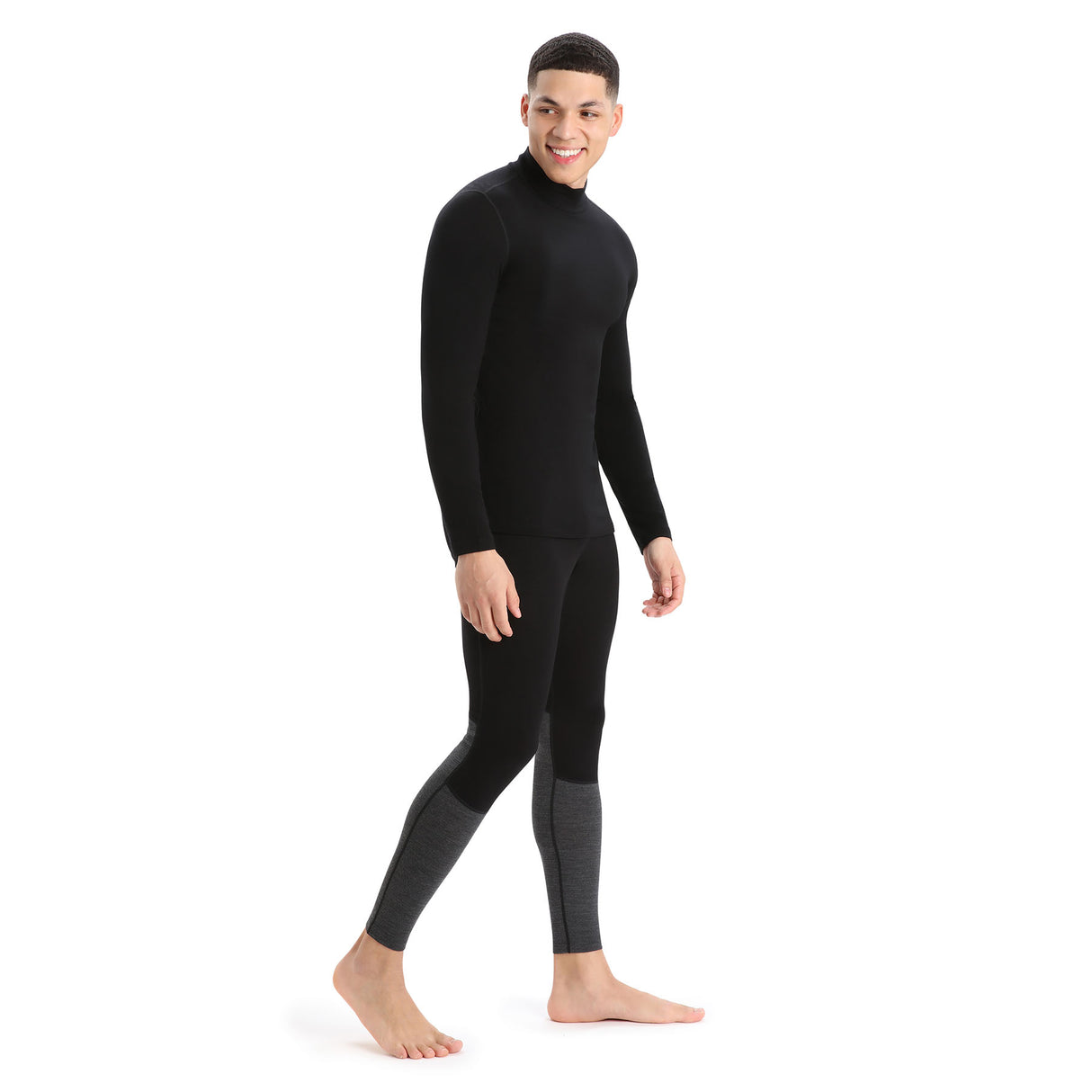 Icebreaker Men's Merino 260 Tech Long Sleeve Turtleneck Black / Small-Black / Medium-Black / Large-Black / X-Large-Black / XX-Large - 53 Degrees North 
