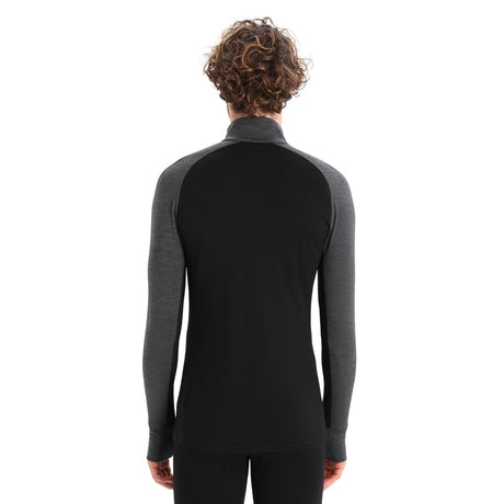 Icebreaker Men's Zoneknit 260 Long Sleeve Half Zip Base Layer Top Jet Heather / Small-Jet Heather / Medium-Jet Heather / Large-Jet Heather / X-Large-Jet Heather / XX-Large - 53 Degrees North 