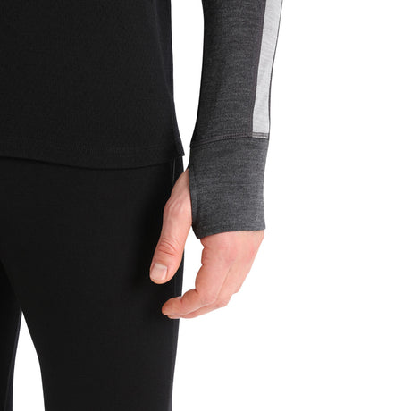 Icebreaker Men's Zoneknit 260 Long Sleeve Half Zip Base Layer Top Jet Heather / Small-Jet Heather / Medium-Jet Heather / Large-Jet Heather / X-Large-Jet Heather / XX-Large - 53 Degrees North 