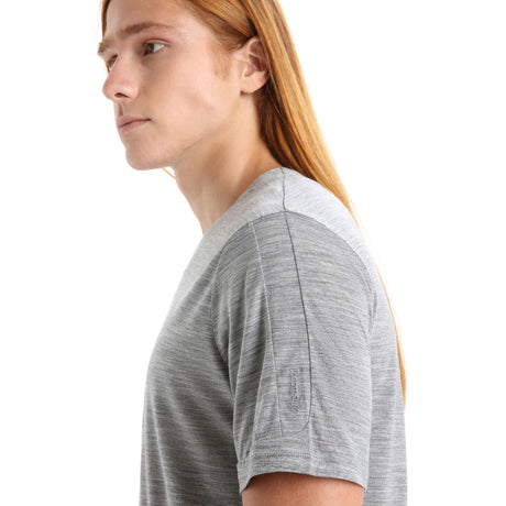 Icebreaker Men's Zoneknit Short Sleeve T-Shirt Metro Heather / Small-Metro Heather / Medium-Metro Heather / Large-Metro Heather / X-Large-Geo Blue/Royal Blue/CB / Small - 53 Degrees North 