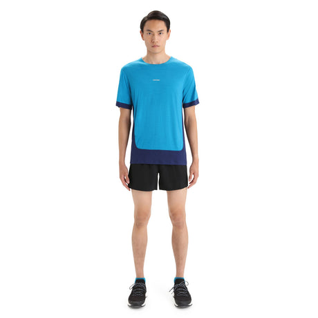 Icebreaker Men's Zoneknit Short Sleeve T-Shirt Metro Heather / Small-Metro Heather / Medium-Metro Heather / Large-Metro Heather / X-Large-Geo Blue/Royal Blue/CB / Small - 53 Degrees North 