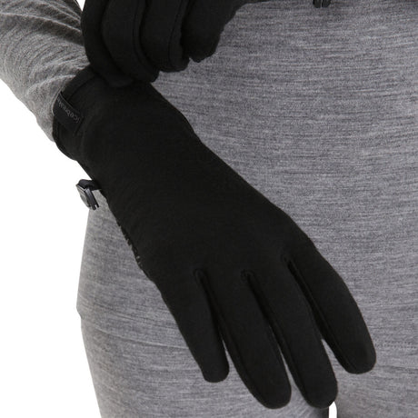 Icebreaker Unisex Merino Quantum Gloves Black / X-Small-Black / Small-Black / Medium-Black / Large - 53 Degrees North 