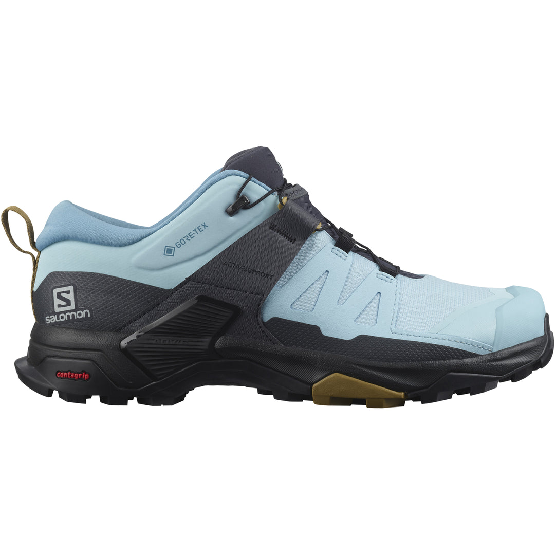 Women's X Ultra 4 Gore-Tex Walking Shoes #color_crystal-blue-black-cumin