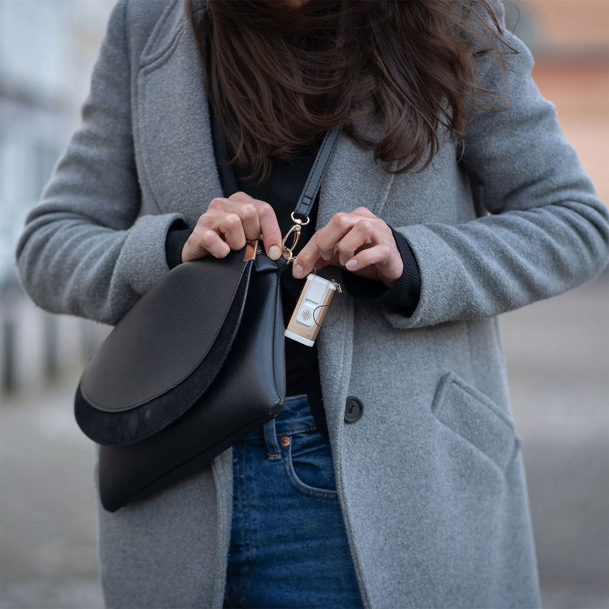 Ledlenser K6R Safety Keychain Light with Alarm Rose Gold-Grey - 53 Degrees North 