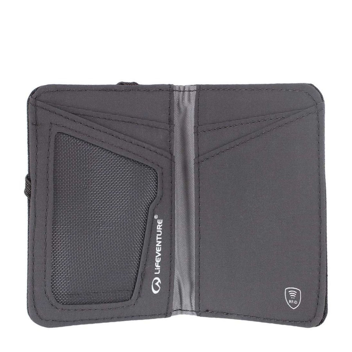 Lifeventure RFID Recycled Card Wallet Grey - 53 Degrees North 