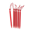 MSR Mini-Groundhog Stake Kit - 6 Pack Red - 53 Degrees North