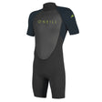 O'Neill Youth Reactor II 2mm Short Sleeve Back Zip Spring Wetsuit Black/Aqua / Age 3-4-Black/Aqua / Age 5-6-Black/Aqua / Age 7-8-Black/Aqua / Age 9-10-Black/Aqua / Age 11-12 - 53 Degrees North 