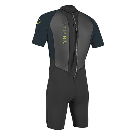 O'Neill Youth Reactor II 2mm Short Sleeve Back Zip Spring Wetsuit Black/Aqua / Age 3-4-Black/Aqua / Age 5-6-Black/Aqua / Age 7-8-Black/Aqua / Age 9-10-Black/Aqua / Age 11-12 - 53 Degrees North 