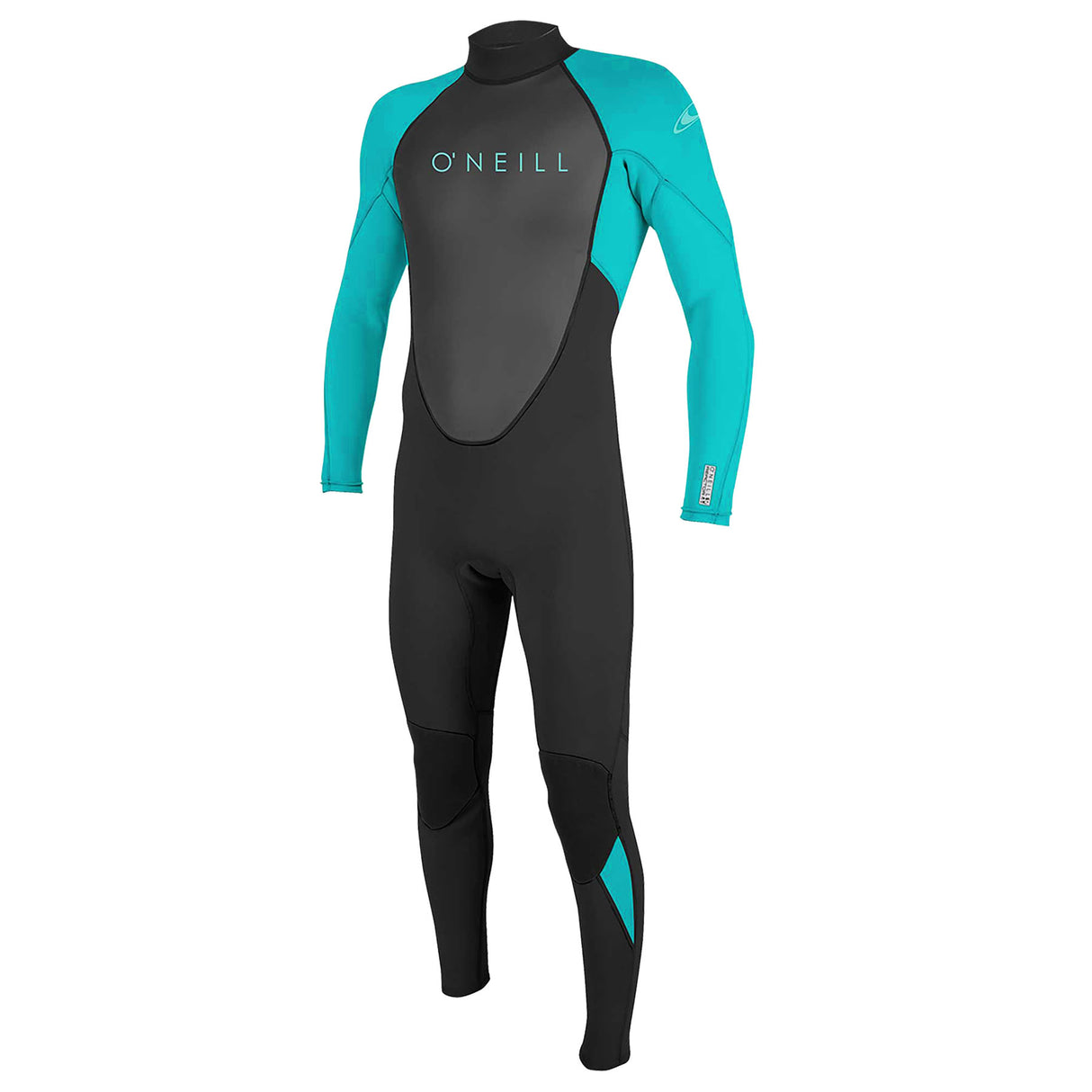 O'Neill Youth Reactor II 3/2mm Back Zip Full Wetsuit Black/Ocean / Age 3-4-Black/Ocean / Age 5-6-Black/Ocean / Age 7-8-Black/Ocean / Age 9-10-Black/Ocean / Age 11-12 - 53 Degrees North 