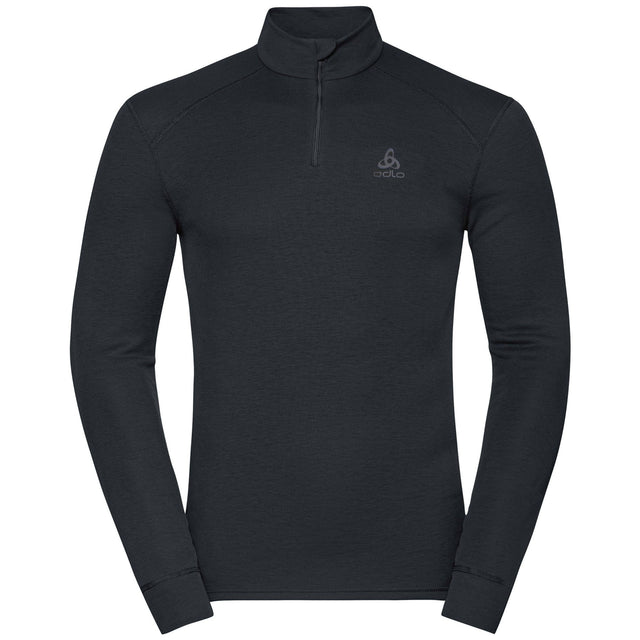 ODLO Men's Active Warm Eco Half Zip Turtleneck Baselayer Top Black / Small-Black / Medium-Black / Large-Black / X-Large-Black / XX-Large - 53 Degrees North 