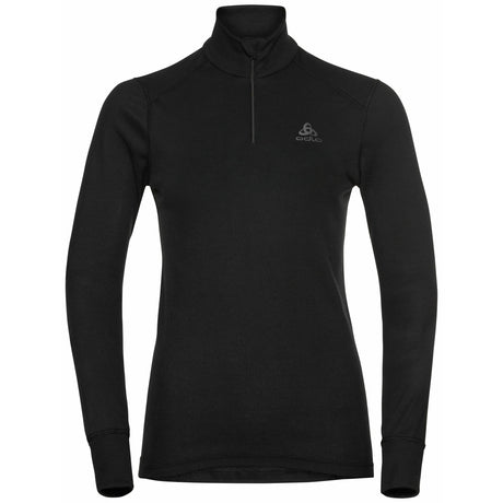 ODLO Women's Active Warm Eco Half Zip Turtleneck Baselayer Top Black / X-Small-Black / Small-Black / Medium-Black / Large-Black / X-Large - 53 Degrees North 